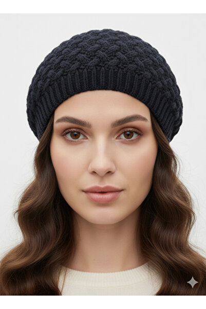 STELLA VESTİNO Thick Knitted Double Layer Luxury Painter Beret |   Bohemian S...