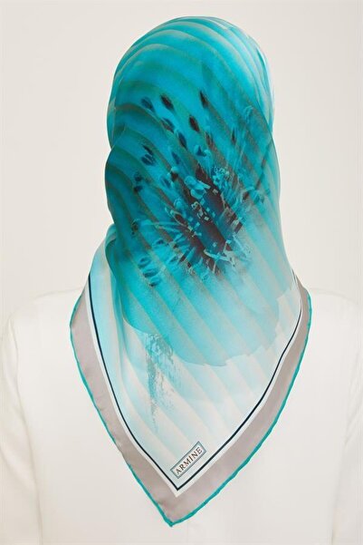 Armine وشاح حريري صيف 2024 - 9100-34 نسيج تويل بالنعناع