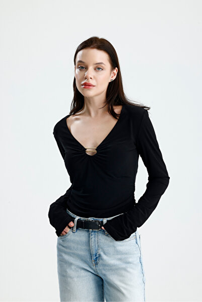 missaze Göğüs Dekolteli Şık Bluz