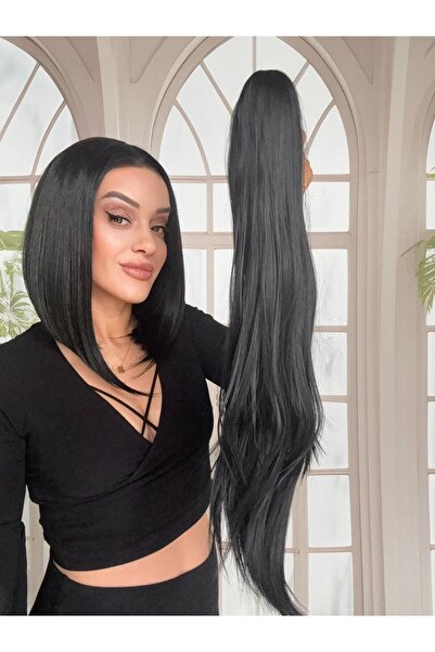 Suzan Peruk Mandallı Tokalı Postiş At Kuyruğu -Tak ve Çık Gerçek Saç Dokusund...