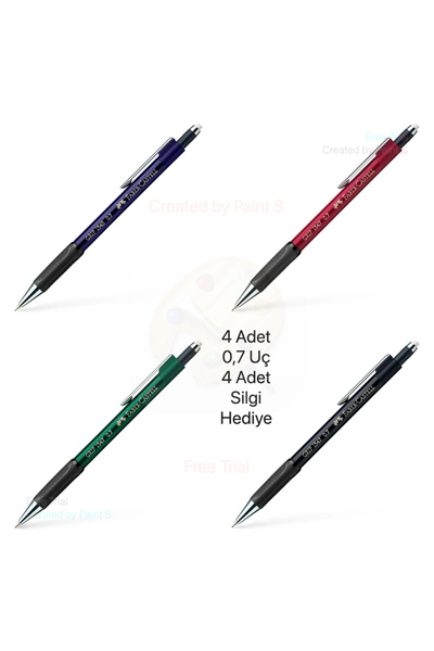 Faber Castell 1347 Versatil Uçlu Kalem 0.7 NAVY BLUE MAVİ BORDO SİYAH KOYU YE...