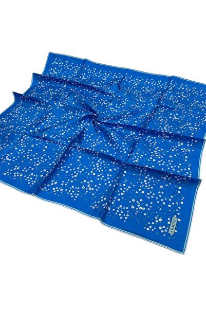 Armine İpek Eşarp 2023 Yaz 8900-10 Saks Mavi Twill