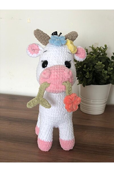 Luna Marissa Amigurumi Örgü İnek Oyuncak - 30 cm
