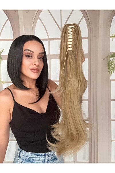 Suzan Peruk Mandallı Tokalı Postiş At Kuyruğu -Tak ve Çık Gerçek Saç Dokusund...