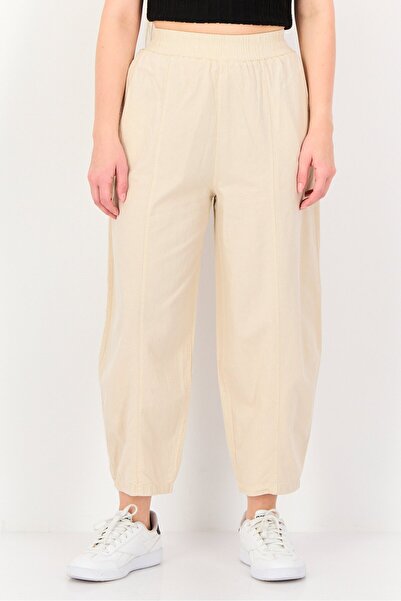 Bianco Lucci Women Regular Fit Solid Culotte Pants, Beige