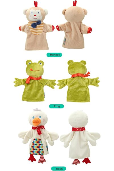 Soofam Hand Puppets, Set of 3 (Monkey, Frog, Duck)