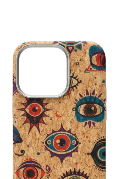 PiyasaSepeti iPhone 16 Pro Max Natural Mushroom Textured Magsafe Case Mystic Eye