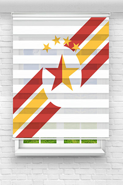 Perdecizade (ENXBOY)KIRMIZI TARAFTAR DİJİTAL BASKILI ZEBRA PERDE-COCUK ODASI-...