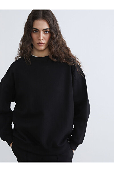 LC Waikiki Peak New Season Crew Neck Oversize Women's Thick Sweatshirt