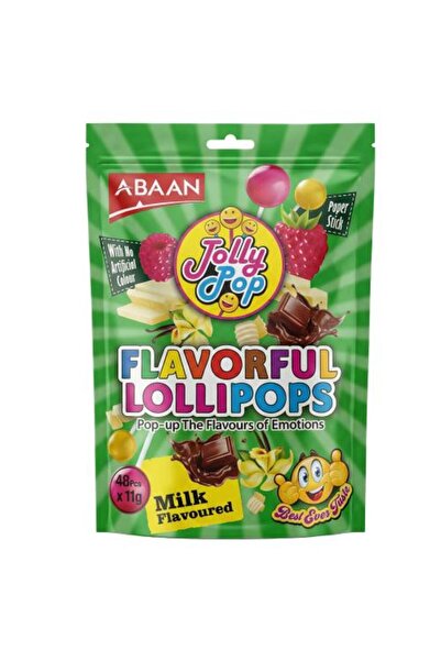 FO Jolly Pops Milk Flavor Candy by Abaan – 528 grams