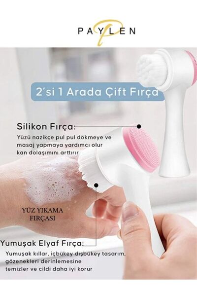 PAYLEN 4'Lü Bakım Seti - Yüz Yıkama Fırçası-Peeling Fırçası-Maske Fırçası-3lü Kaş Usturası