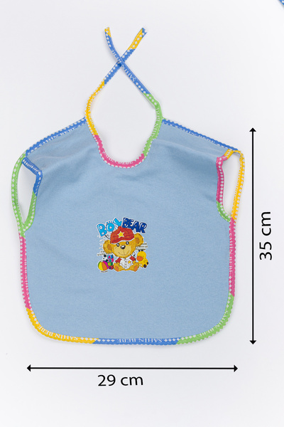Lui Baby 12'li PaketBebek Mama Önlüğü Muşambalı Su Geçirmez 29*35 Cm Kokulu Koldan İpli