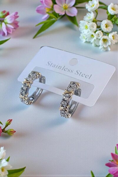 Valmont Accessories Zirkon Taşlı XOXO Model Kadın Küpe