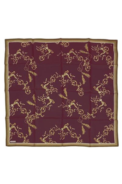 Armine Silk Scarf 2025 Summer - 9360-39 Burgundy Twill