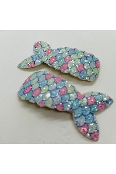LİLİBETH BİJOU Glittery 2-Piece Buckle with Mermaid Tail Figure – Colorful