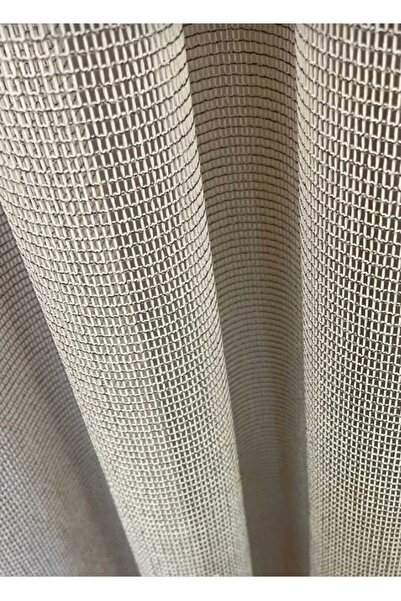 CEMRE PERDE Kedi Tül Bej Kendini Onaran Sihirli Tül 1/3 Sık Pile