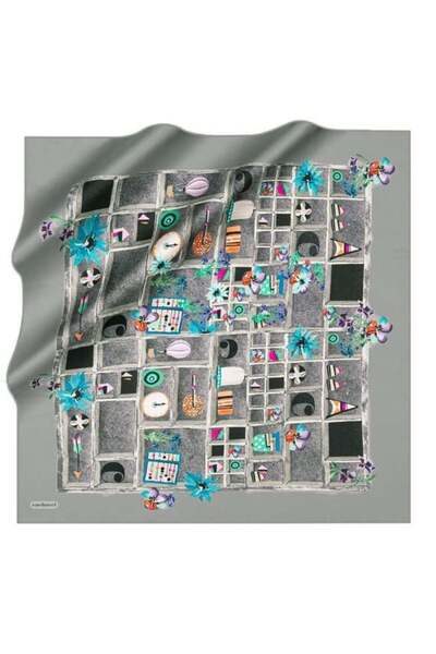 Cacharel İpek Eşarp Twill - 8942313-971 Gri