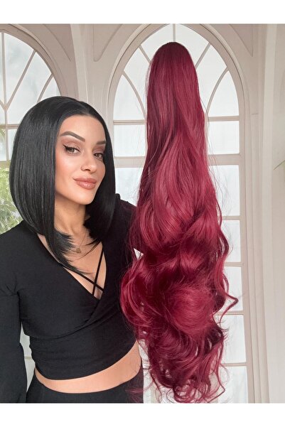 Suzan Peruk Mandallı Tokalı Postiş At Kuyruğu -Tak ve Çık Gerçek Saç Dokusund...