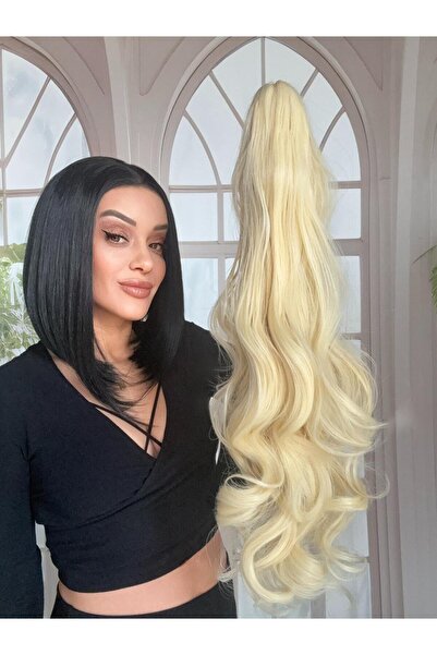 Suzan Peruk Mandallı Tokalı Postiş At Kuyruğu -Tak ve Çık Gerçek Saç Dokusund...