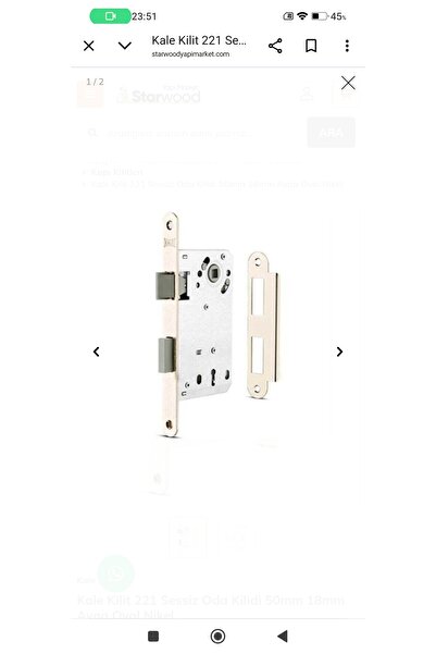 KALE قفل غرفة 221 بقطر 50 ملم، قفل بلاستيكي صامت مع مفتاح، قفل باب متعدد الاس...