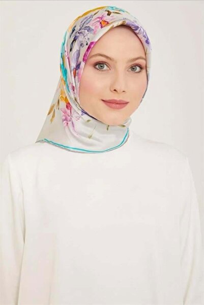 Armine Μεταξωτό Φουλάρι 2024 Καλοκαίρι - 9127-31 Γκρι Τουίλ