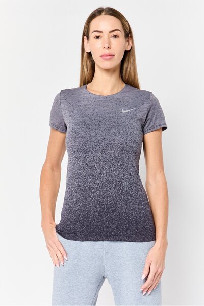 Nike Women Slim Fit Short Sleeve Running Top, Multicolor