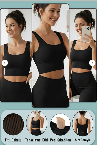 LYZALÜXEN Crop 3-pack Μαύρο με χοντρό λουράκι, μισό εσώρουχο, αθλητικό σουτιέ...