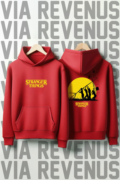 Vordevia Stranger Things Printed Unisex Oversized Hooded Sweatshirt - Custom Design Graphic Hoodie