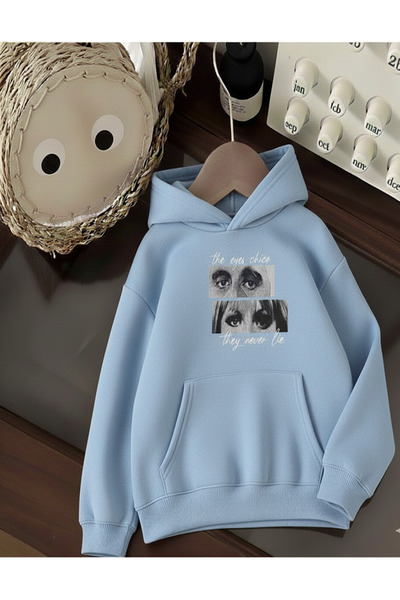 Mayer Butik Unisex Women/Men Scarface Eyes Dont Lie Printed Oversized Hooded Sweatshirt