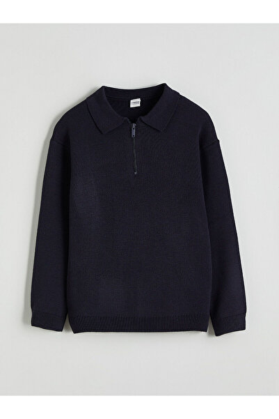 LC Waikiki LCW Dječji pleteni džemper sa polo ovratnikom za dečake