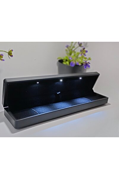 TALMİRA Işıklı Siyah Renk Bileklik ve Tesbih Kutusu Şık ışıklı Hediye Kutusu