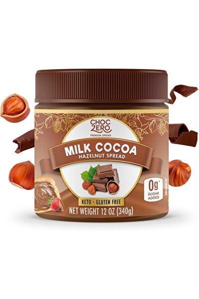ChocZero Milk Chocolate Hazelnut Spread, Naturally Sweetened with Monk Fruit ...