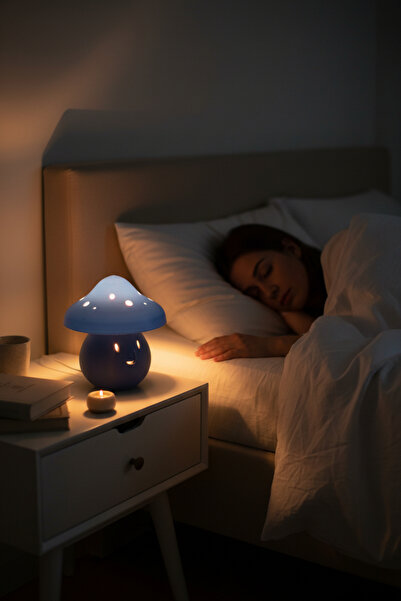 esa gaming Dekoratif Mantar Süs Led Mumluk| Renkli Loş Ambiyans Aydınlatma Ba...