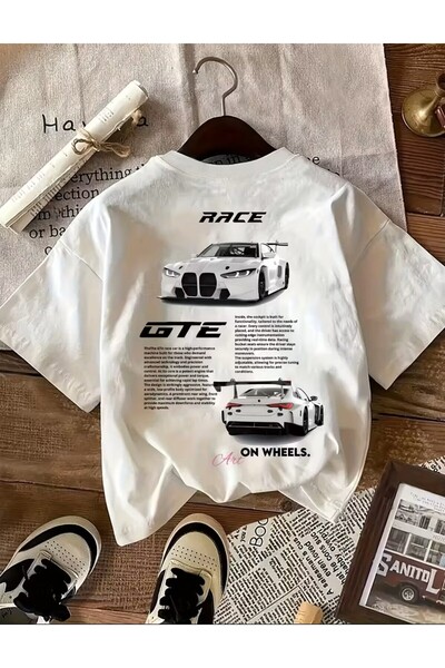 LELVANİ تي شيرت كاجوال بنمط سيارة مطبوع