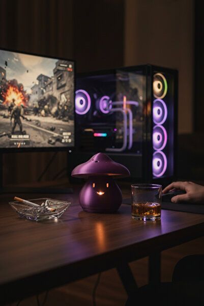 esa gaming Dekoratif Mantar Süs Led Mumluk| Renkli Loş Ambiyans Aydınlatma Ba...