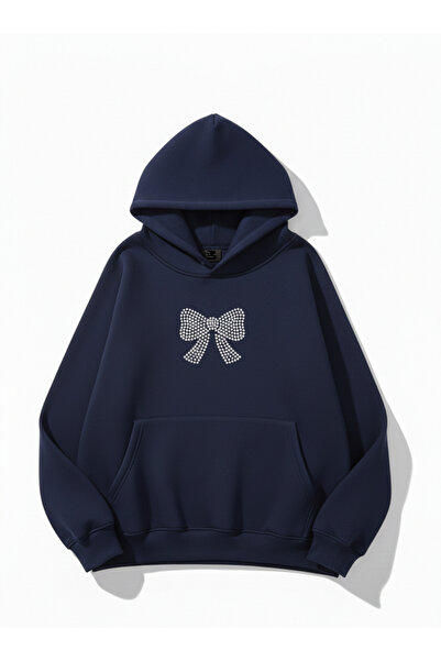 Mayer Butik سويت شيرت للجنسين للرجال/النساء بشريط حجري مطبوع قصة فضفاضة بغطاء...