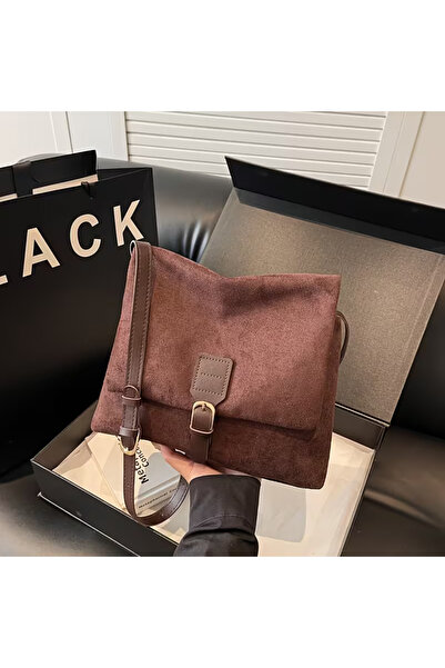 Lapiri Women's Suede Model Strap Shoulder Bag