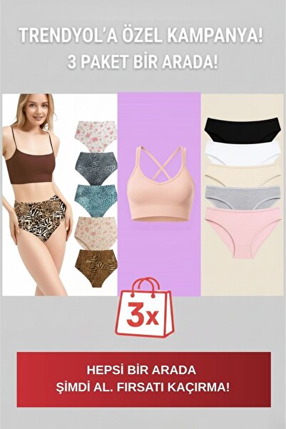 ANI İÇ GİYİM Panties-Crop Group 3 Pack-2