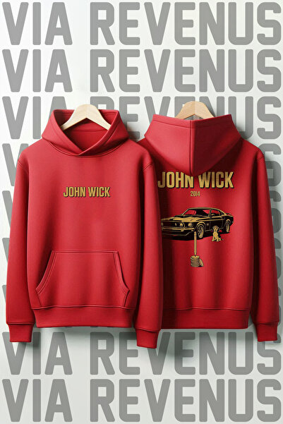 Vordevia John Wick Printed Unisex Oversized Hooded Sweatshirt - Custom Design Graphic Hoodie
