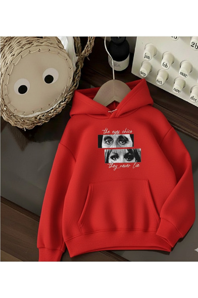 Mayer Butik Unisex Women/Men Scarface Eyes Dont Lie Printed Oversized Hooded Sweatshirt