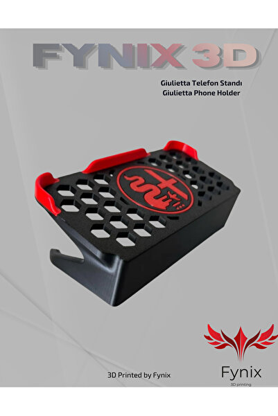 Fynix 3D Giulietta Uyumlu Araç İçi Telefon Tutucu – Kaymaz, Sabit ve Dayanıkl...