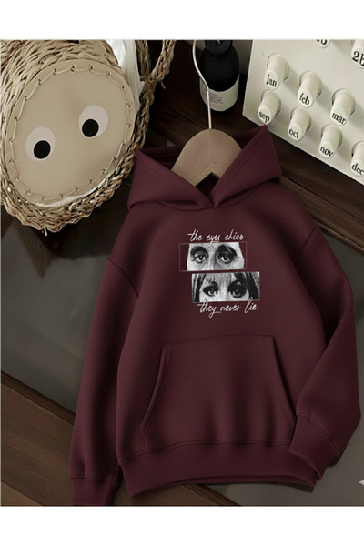 Mayer Butik Unisex Women/Men Scarface Eyes Dont Lie Printed Oversized Hooded Sweatshirt