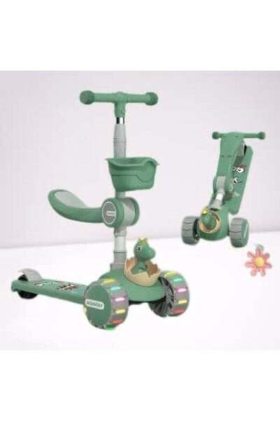 Generic سكوترات 2 في 1 للأطفال، سكوتر للأطفال الصغار من عمر سنتين إلى 12 سنة، سكوتر للأطفال مع موسيقى وإضاءة