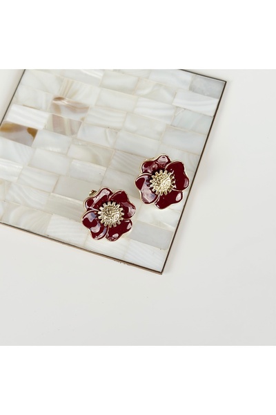 Vesce Atelier Velvet Bloom Steel Earrings