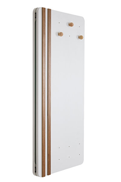 WoodenLife Gizli Aynalı Vestiyer Modern Portmanto Duvar Askısı Dresuar Sürgül...