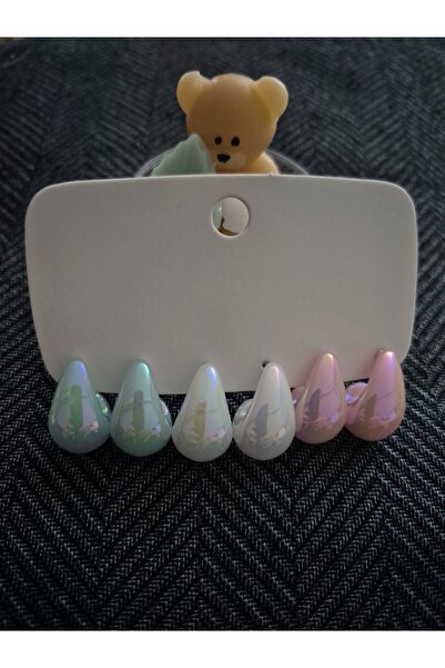 Luminosa Acrylic Hologram 3 Pair Earrings Set 34445Lu^^