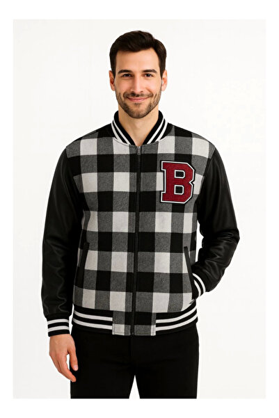 Shafag Home Μπουφάν με επένδυση από συνθετικό δέρμα μέσα στο ξυλοκόπο κολέγιο...