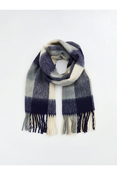 LC Waikiki Peak Yeni Sezon Saçaklı Ekose Desenli Kadın Atkı