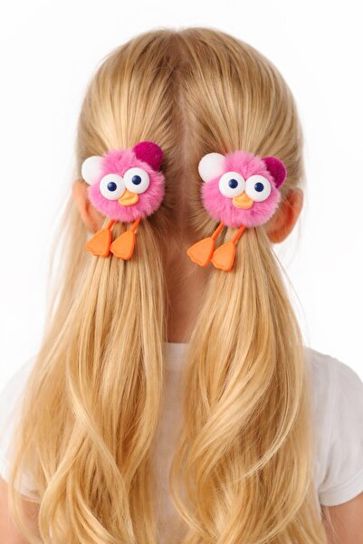 SeaBubbles Plush Girls' Elastic Buckle Set of 2 Standard Fuchsia