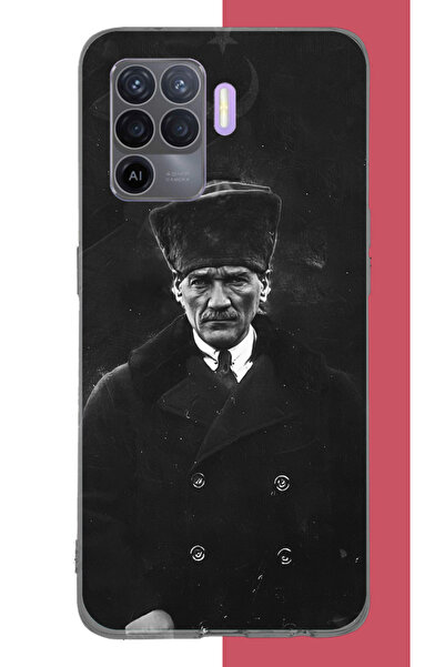 Aksesuarist Oppo Reno 5 Lite Uyumlu Atatürk 2 Baskılı Silikon Kılıf